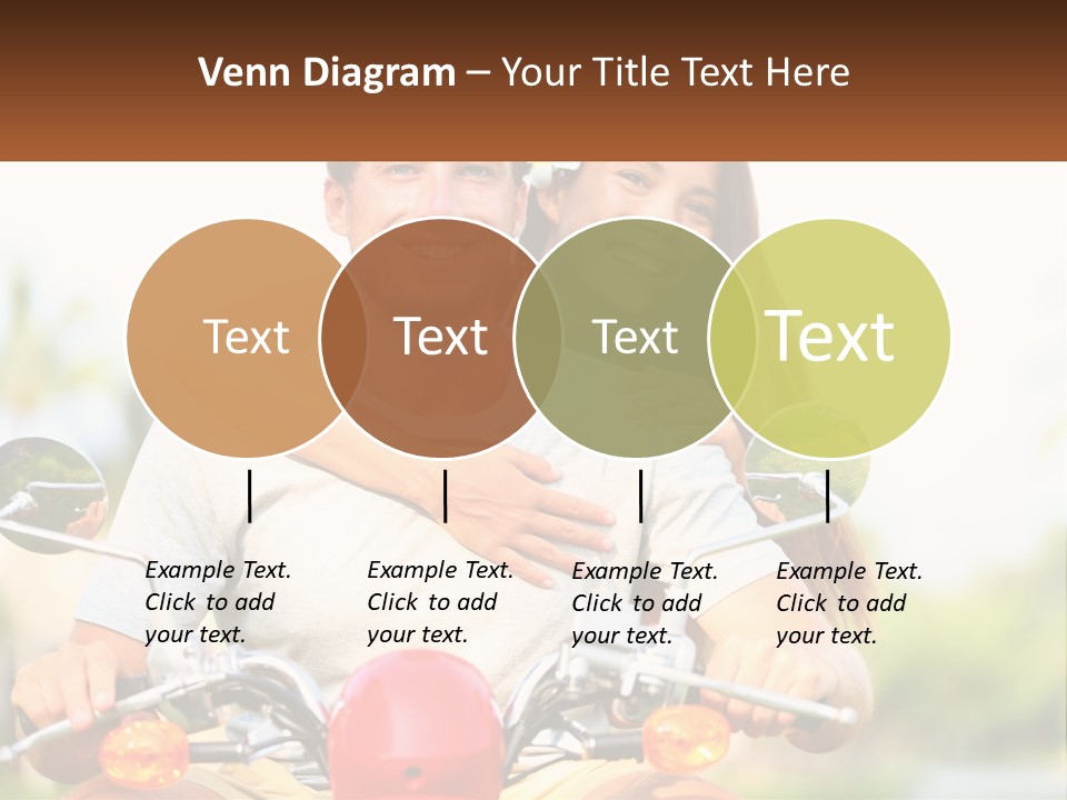 A Man And A Woman On A Motorcycle PowerPoint Template