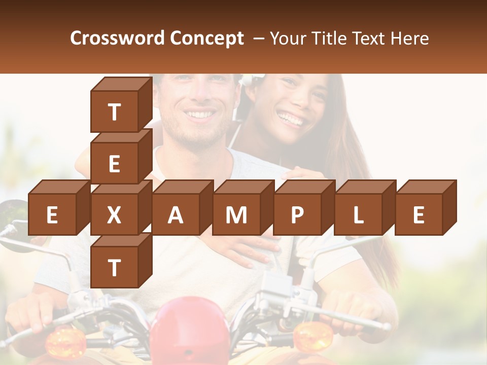 A Man And A Woman On A Motorcycle PowerPoint Template