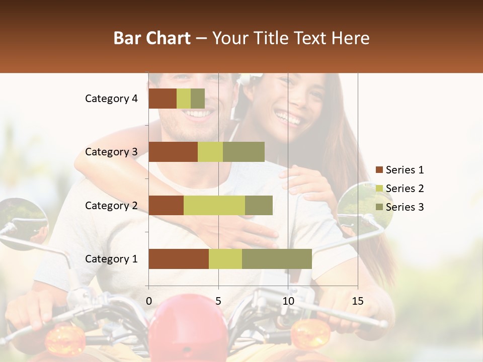 A Man And A Woman On A Motorcycle PowerPoint Template