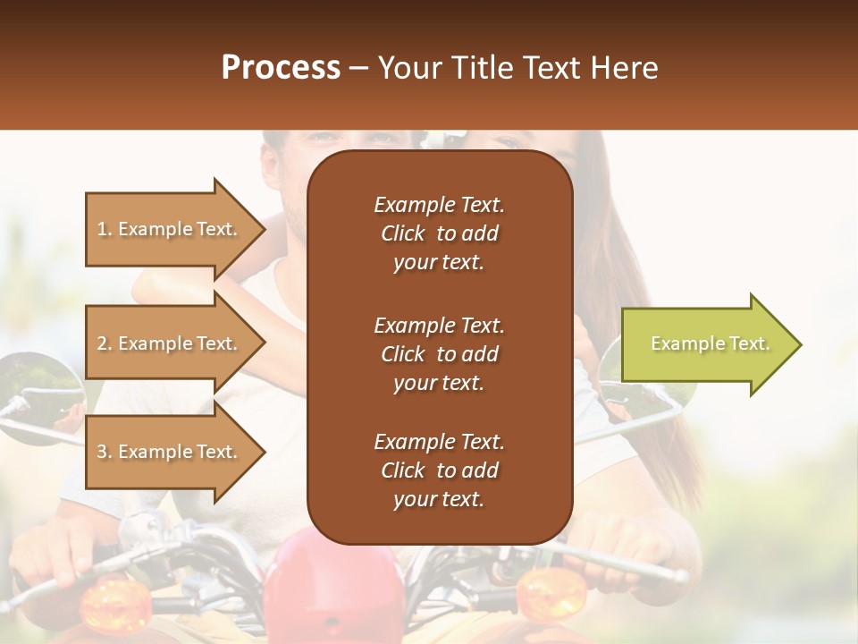A Man And A Woman On A Motorcycle PowerPoint Template