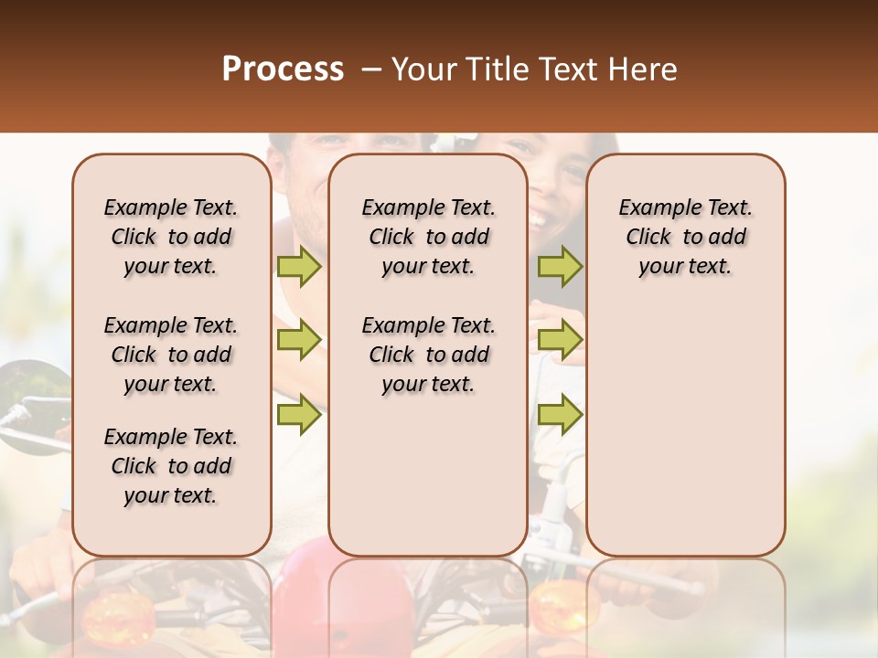 A Man And A Woman On A Motorcycle PowerPoint Template