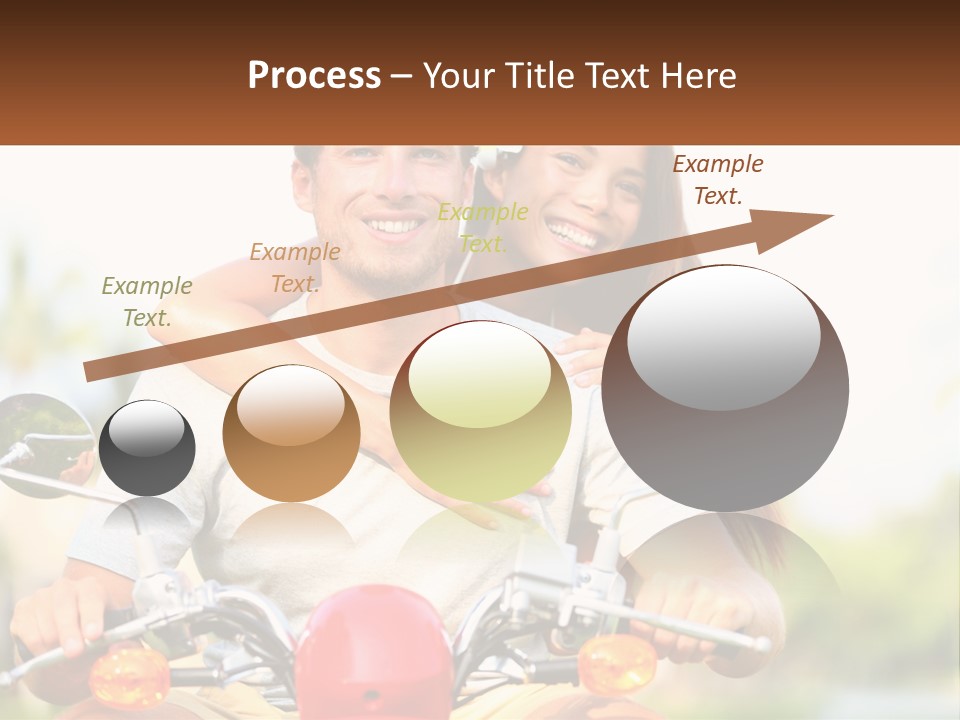 A Man And A Woman On A Motorcycle PowerPoint Template