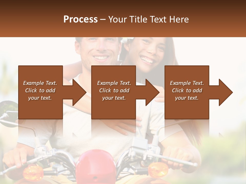 A Man And A Woman On A Motorcycle PowerPoint Template