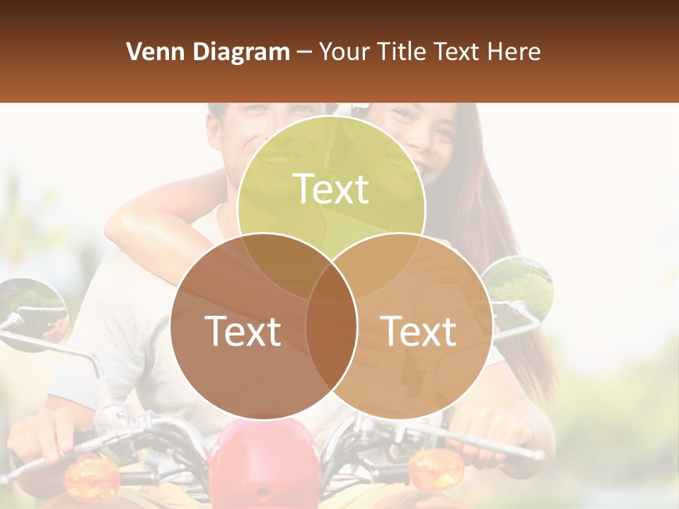 A Man And A Woman On A Motorcycle PowerPoint Template