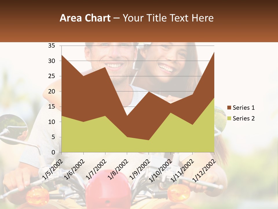A Man And A Woman On A Motorcycle PowerPoint Template