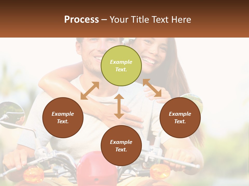 A Man And A Woman On A Motorcycle PowerPoint Template