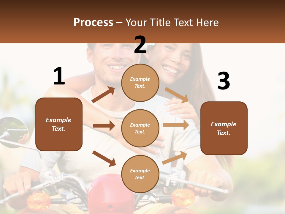 A Man And A Woman On A Motorcycle PowerPoint Template