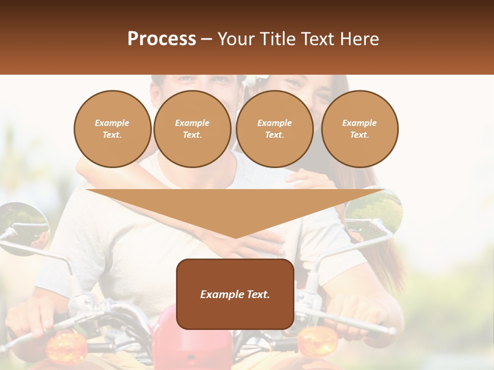 A Man And A Woman On A Motorcycle PowerPoint Template
