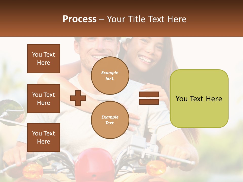 A Man And A Woman On A Motorcycle PowerPoint Template