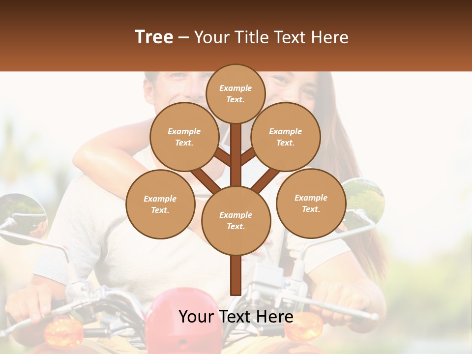 A Man And A Woman On A Motorcycle PowerPoint Template