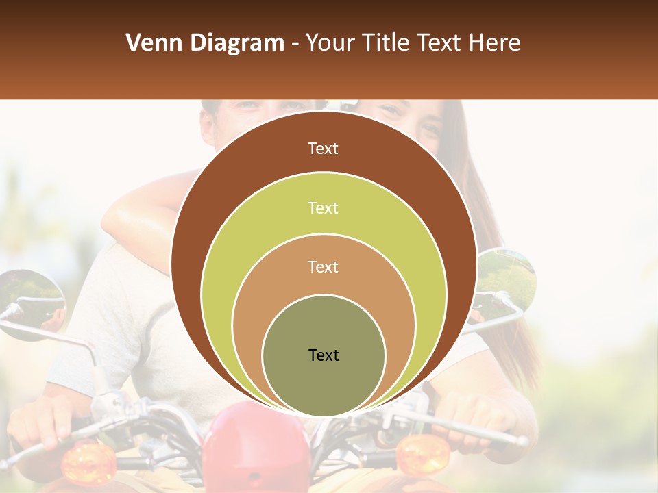 A Man And A Woman On A Motorcycle PowerPoint Template