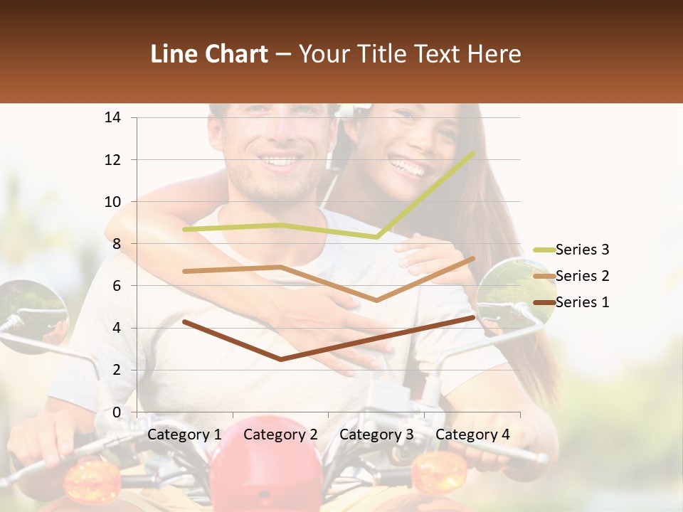 A Man And A Woman On A Motorcycle PowerPoint Template