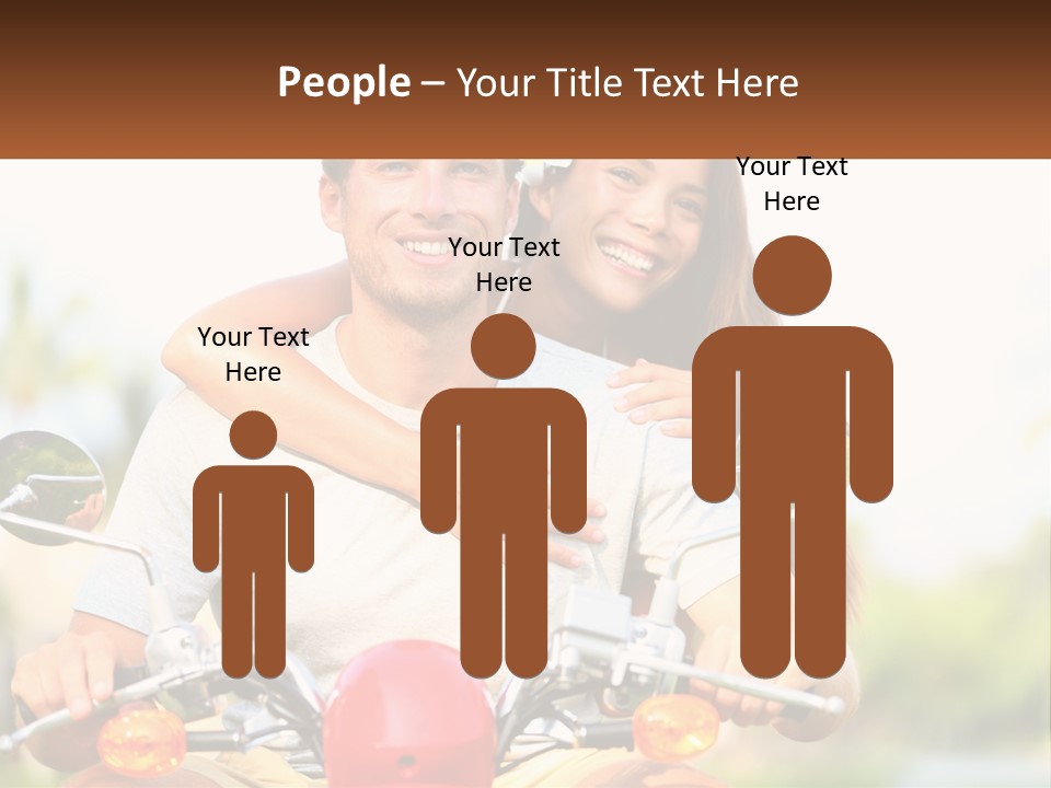 A Man And A Woman On A Motorcycle PowerPoint Template