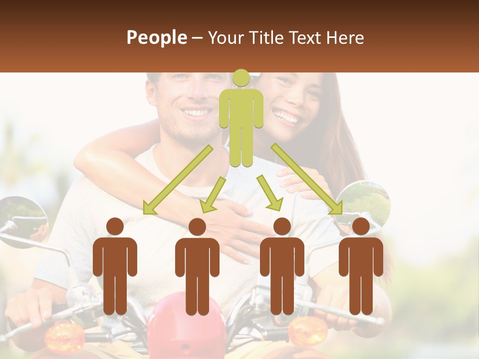 A Man And A Woman On A Motorcycle PowerPoint Template