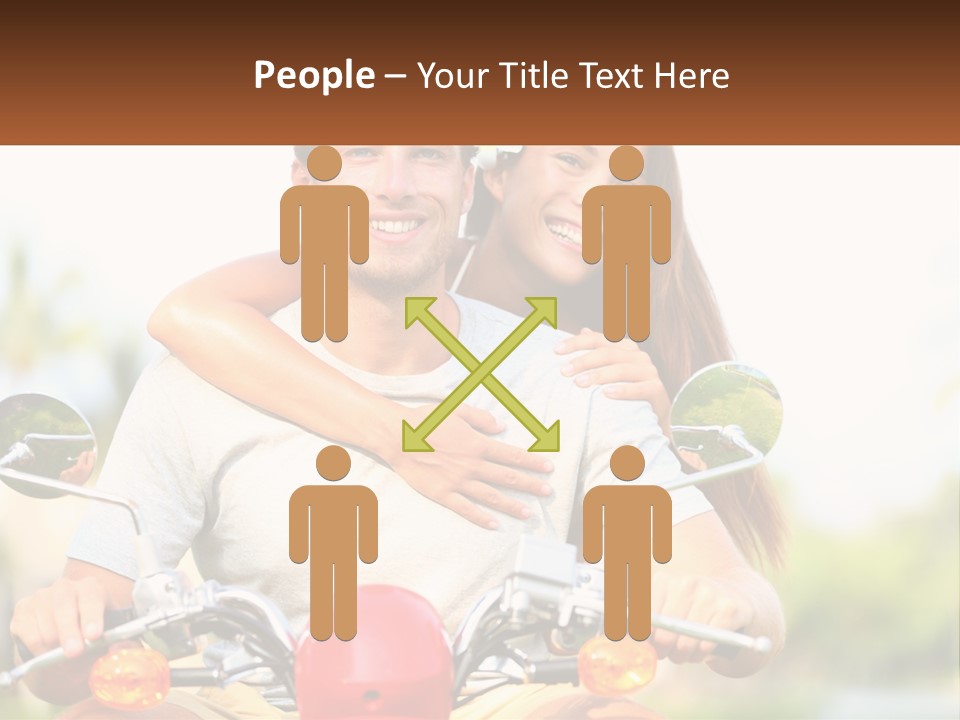 A Man And A Woman On A Motorcycle PowerPoint Template