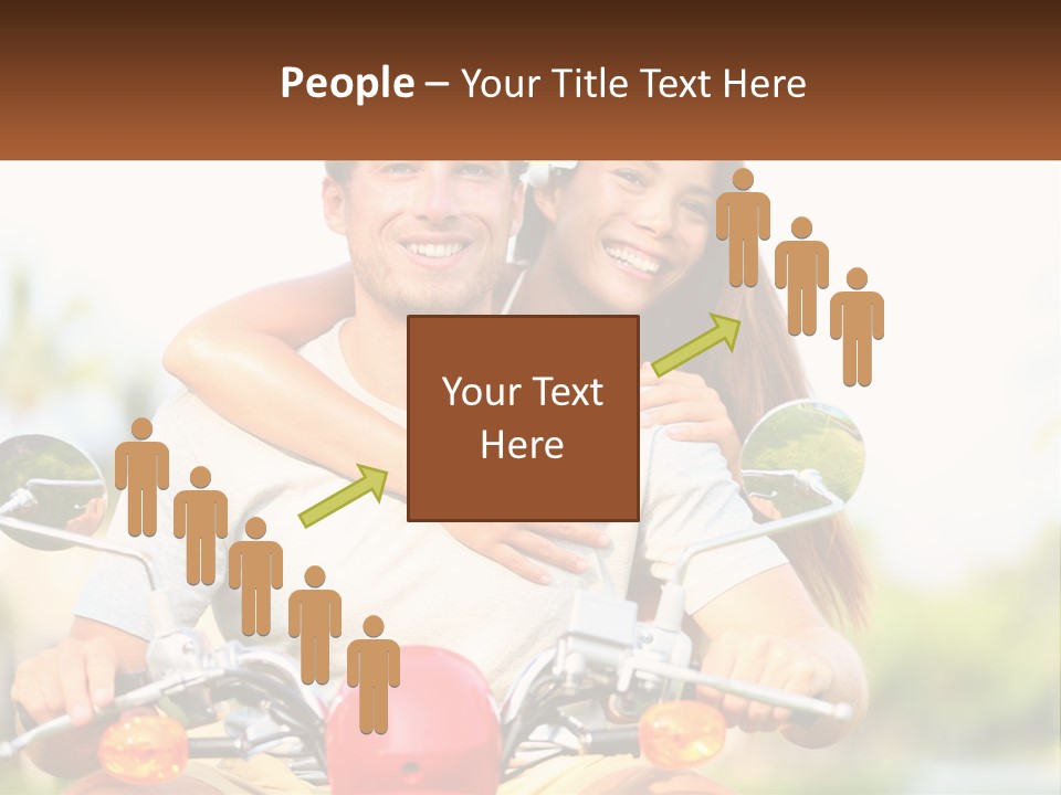A Man And A Woman On A Motorcycle PowerPoint Template