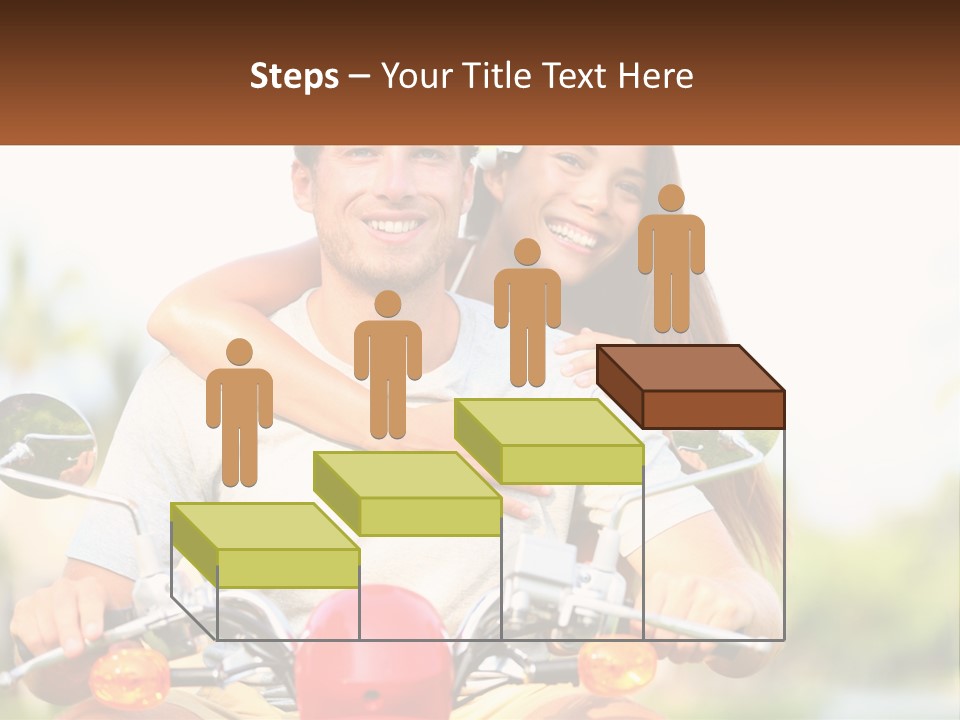 A Man And A Woman On A Motorcycle PowerPoint Template