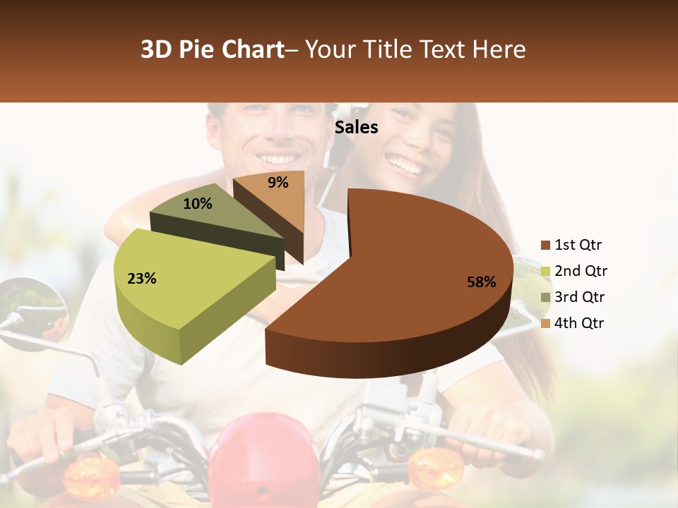 A Man And A Woman On A Motorcycle PowerPoint Template