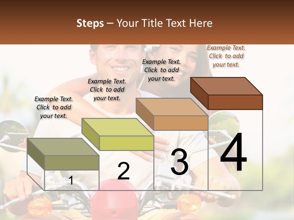 A Man And A Woman On A Motorcycle PowerPoint Template