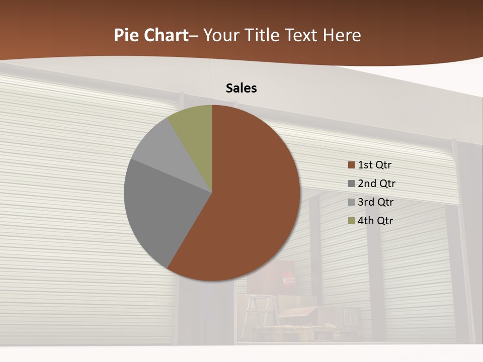 A Warehouse With Roller Shutters And A Brown Background PowerPoint Template