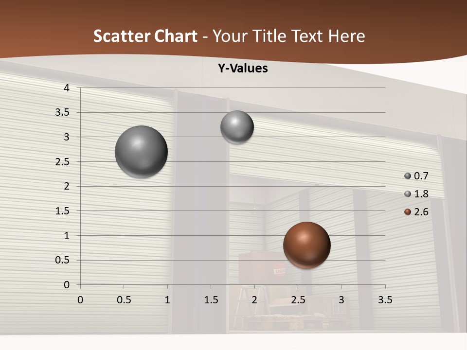 A Warehouse With Roller Shutters And A Brown Background PowerPoint Template