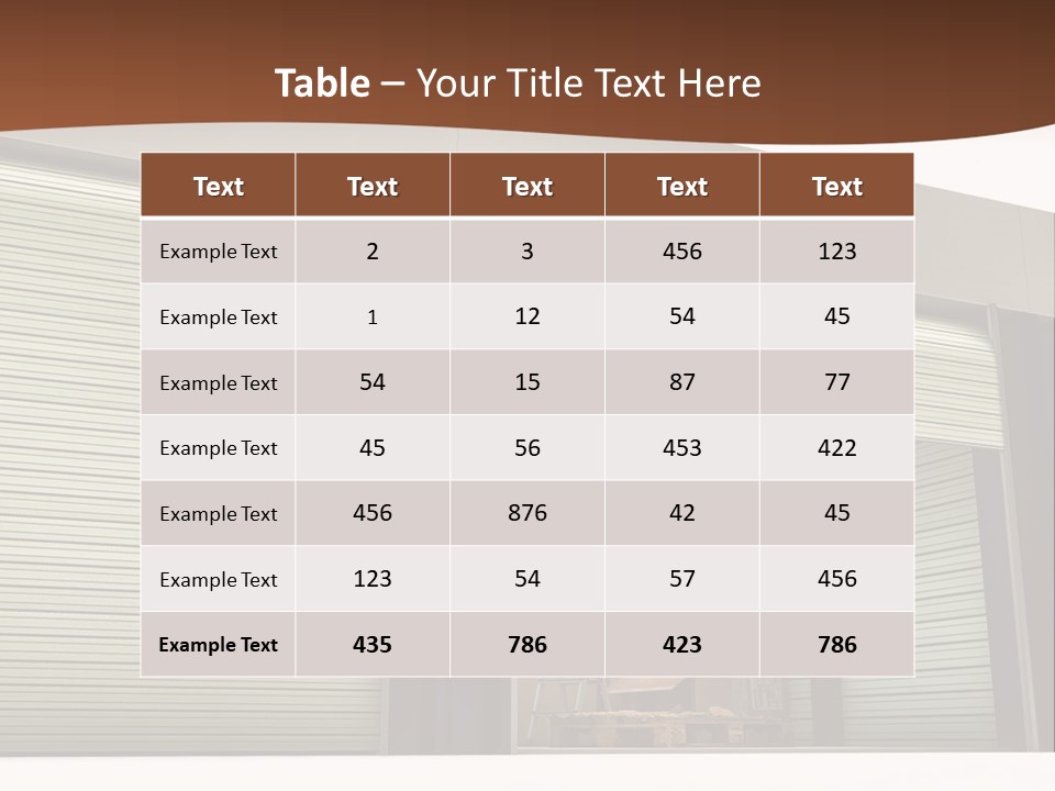 A Warehouse With Roller Shutters And A Brown Background PowerPoint Template