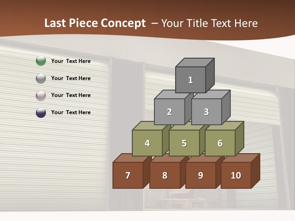 A Warehouse With Roller Shutters And A Brown Background PowerPoint Template