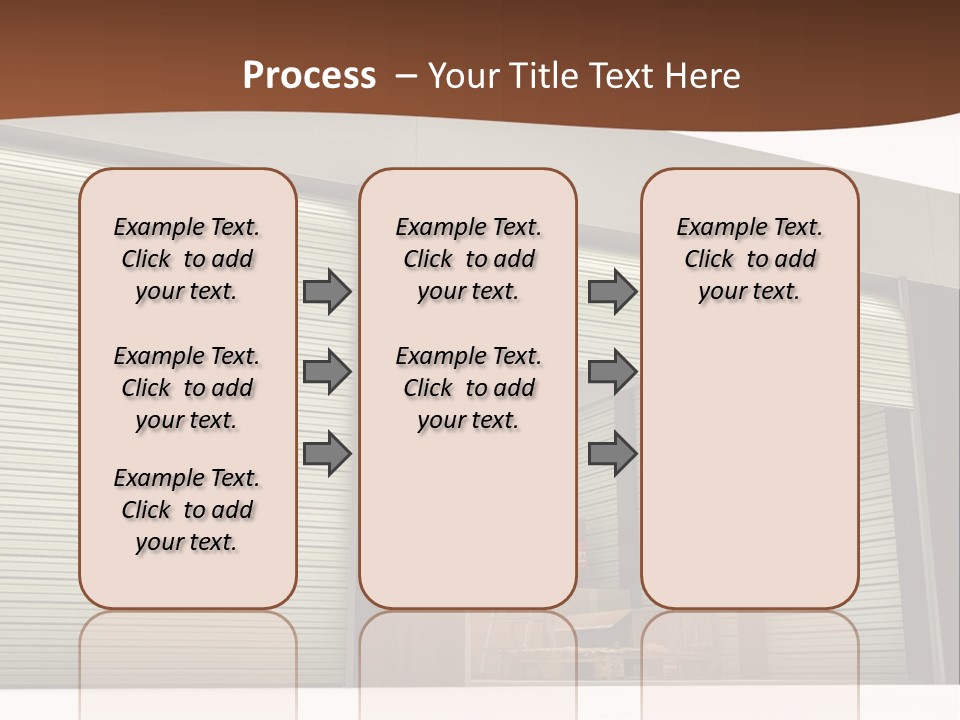 A Warehouse With Roller Shutters And A Brown Background PowerPoint Template
