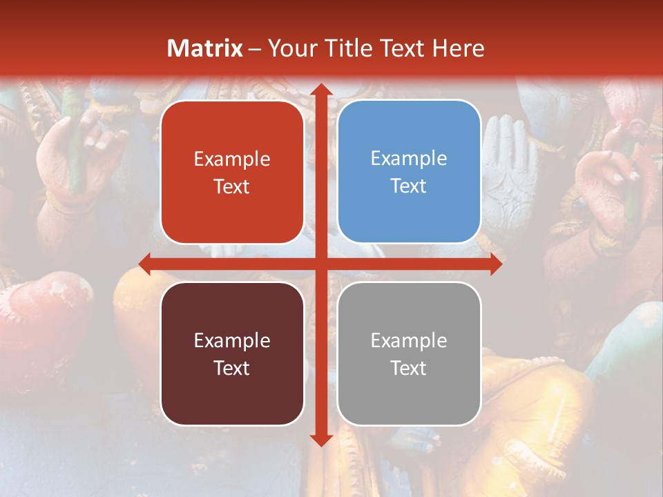 A Statue Of A Hindu God On A Red Background PowerPoint Template