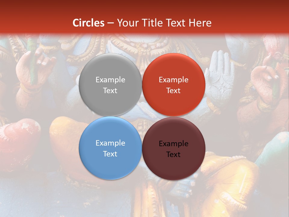 A Statue Of A Hindu God On A Red Background PowerPoint Template