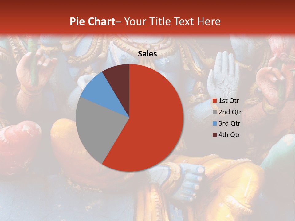 A Statue Of A Hindu God On A Red Background PowerPoint Template