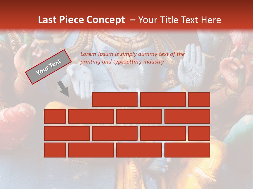 A Statue Of A Hindu God On A Red Background PowerPoint Template