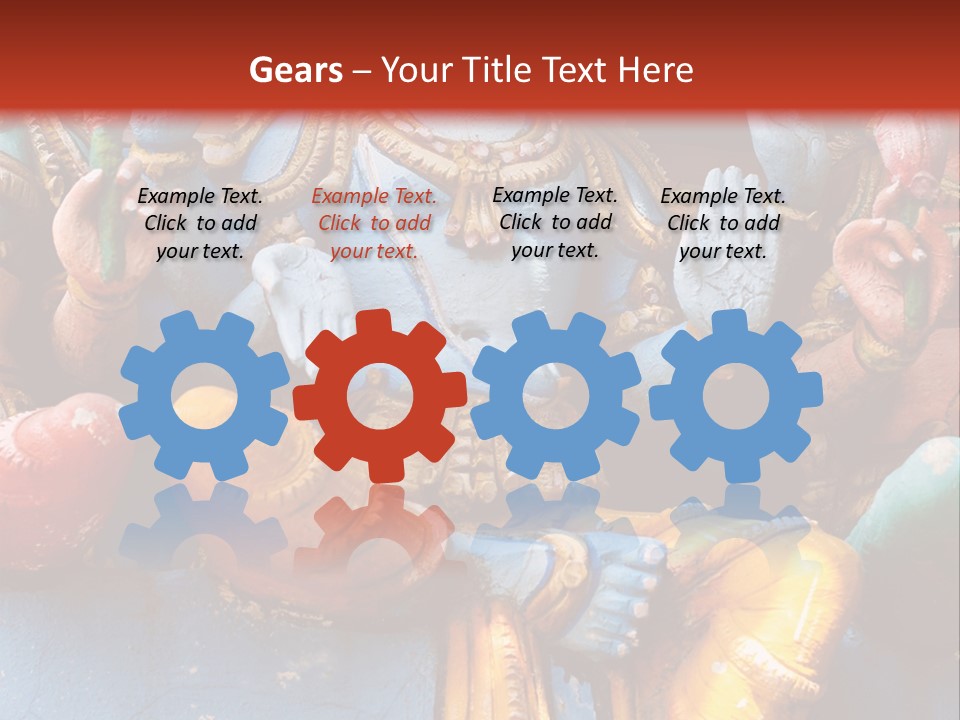 A Statue Of A Hindu God On A Red Background PowerPoint Template