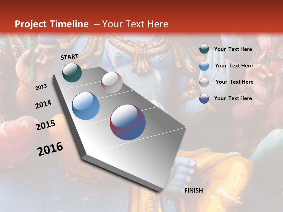 A Statue Of A Hindu God On A Red Background PowerPoint Template