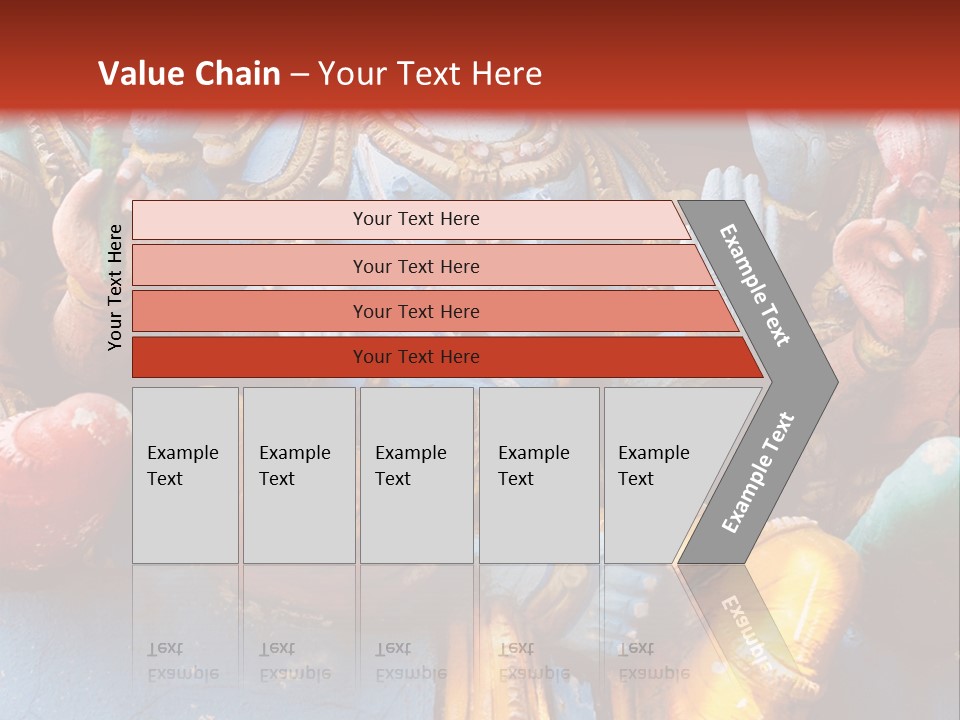 A Statue Of A Hindu God On A Red Background PowerPoint Template
