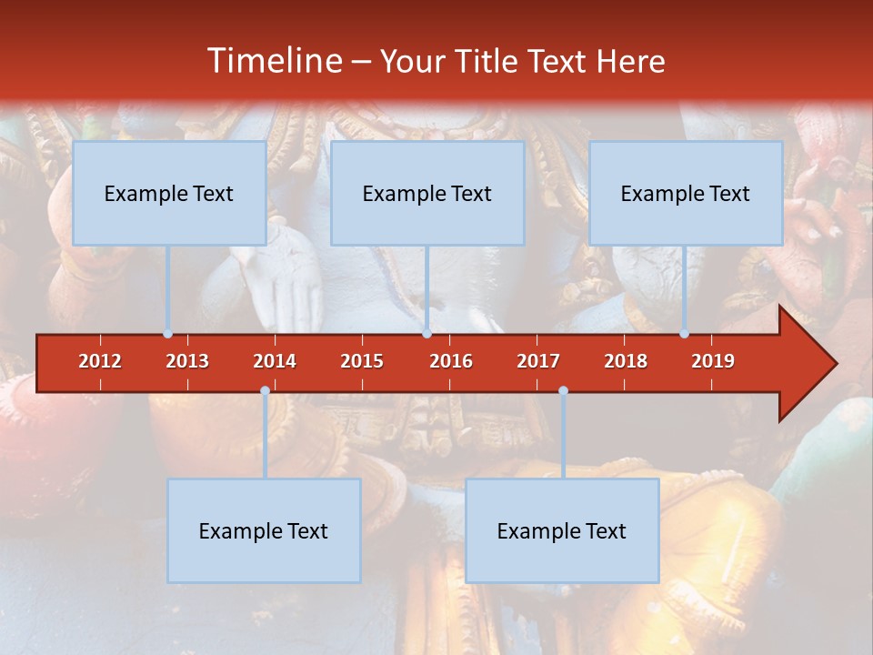 A Statue Of A Hindu God On A Red Background PowerPoint Template