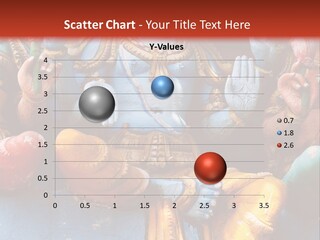 A Statue Of A Hindu God On A Red Background PowerPoint Template