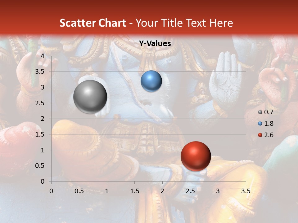 A Statue Of A Hindu God On A Red Background PowerPoint Template