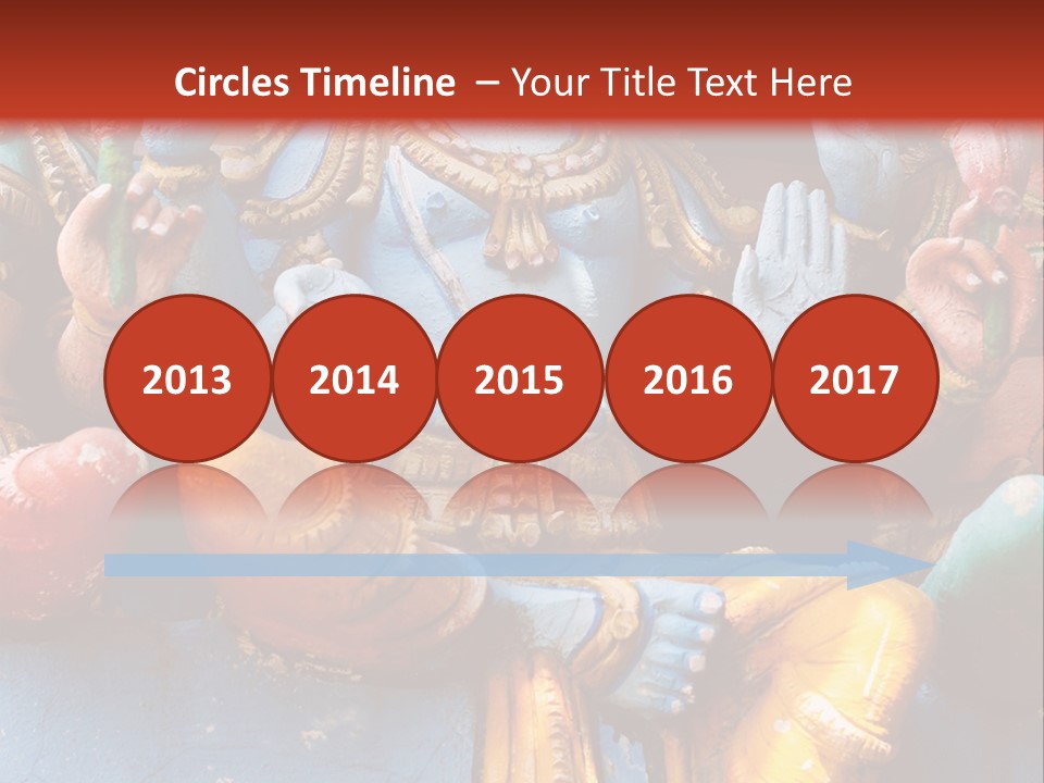 A Statue Of A Hindu God On A Red Background PowerPoint Template