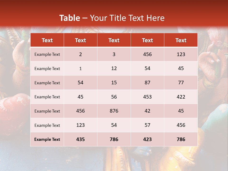 A Statue Of A Hindu God On A Red Background PowerPoint Template