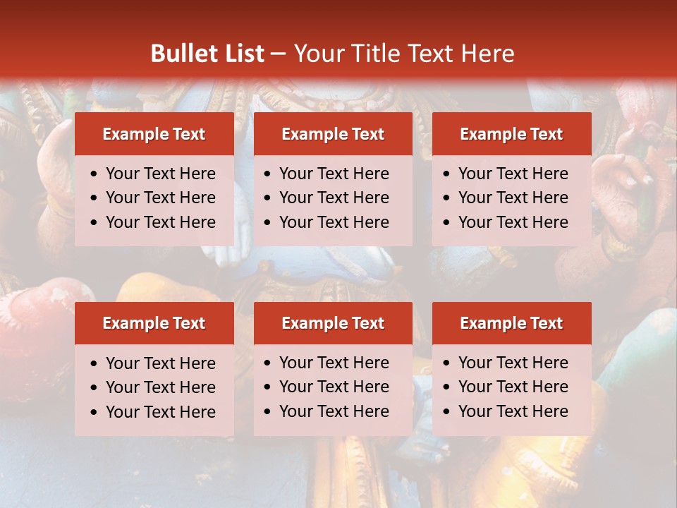 A Statue Of A Hindu God On A Red Background PowerPoint Template