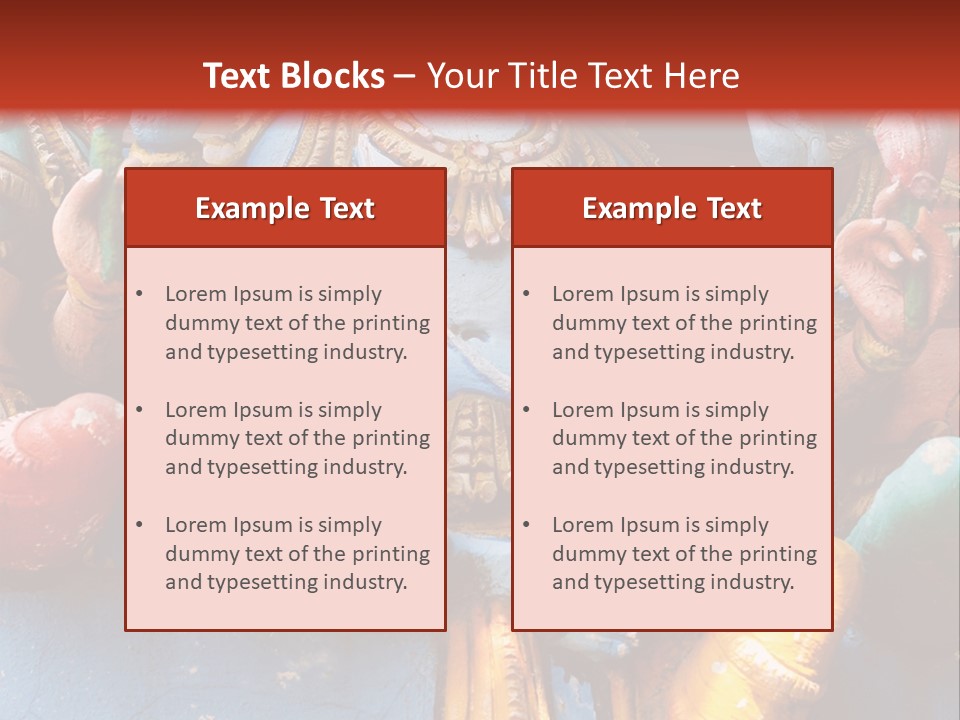 A Statue Of A Hindu God On A Red Background PowerPoint Template