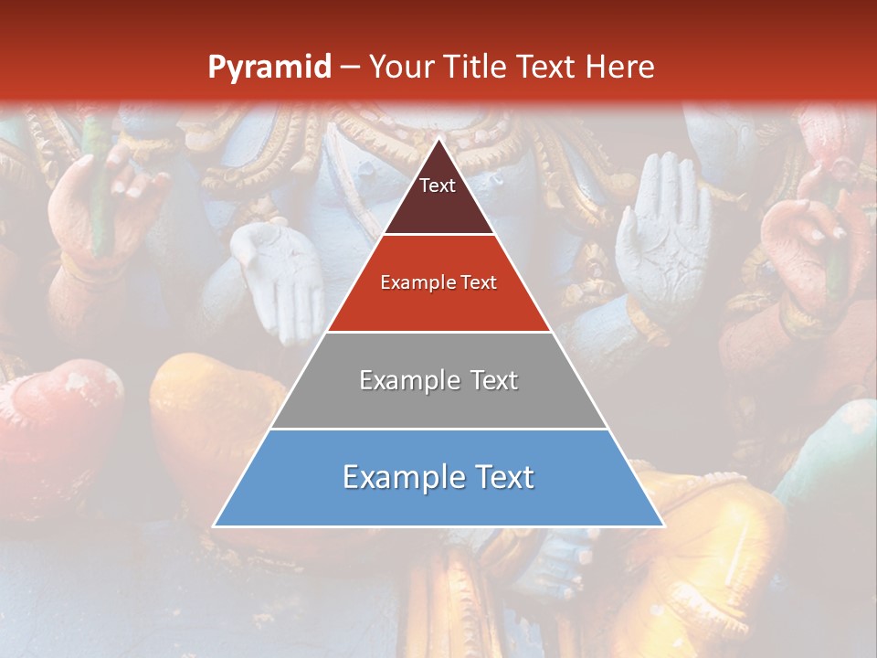A Statue Of A Hindu God On A Red Background PowerPoint Template