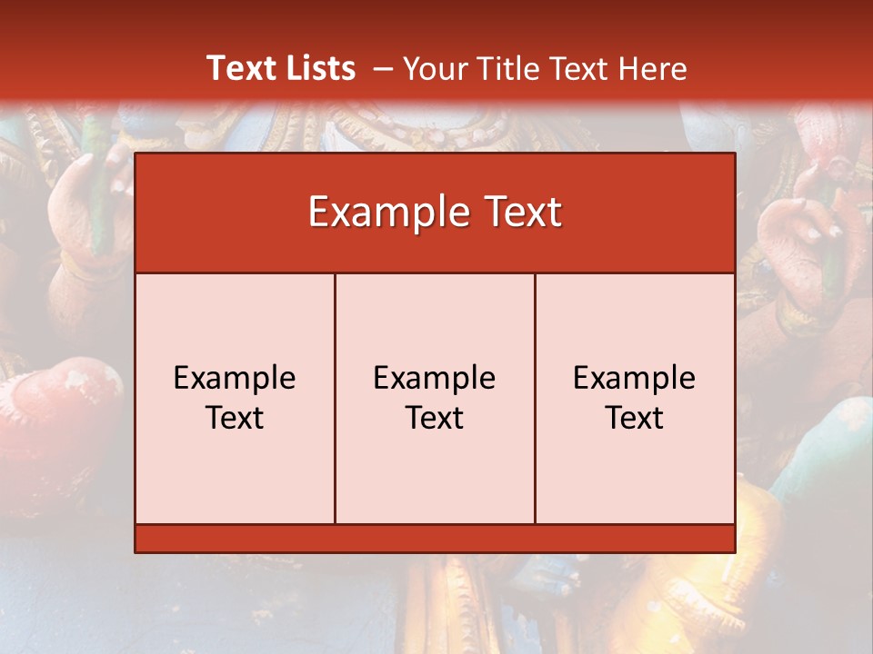 A Statue Of A Hindu God On A Red Background PowerPoint Template