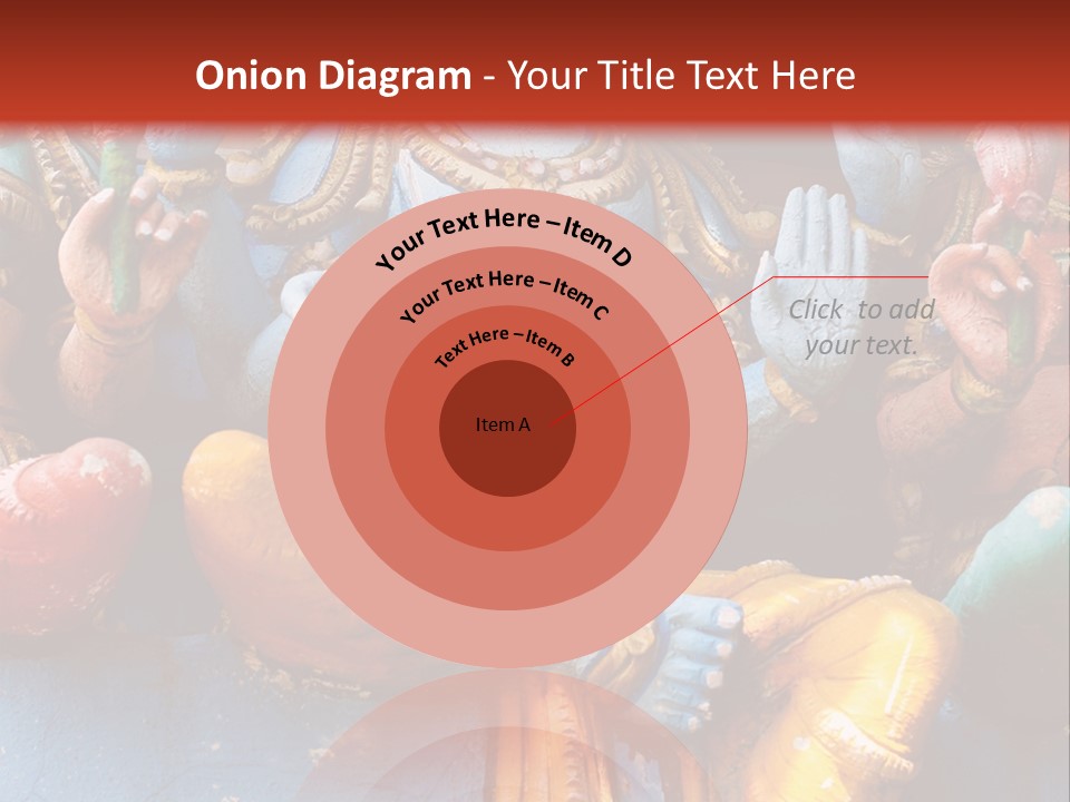 A Statue Of A Hindu God On A Red Background PowerPoint Template