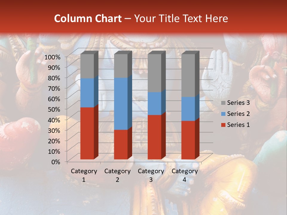 A Statue Of A Hindu God On A Red Background PowerPoint Template