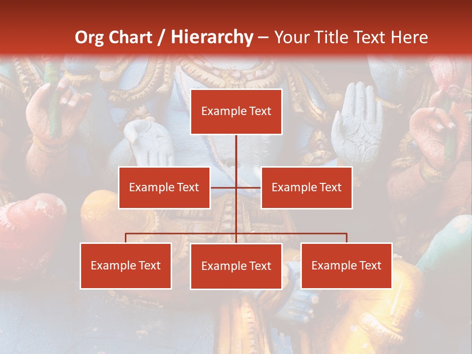 A Statue Of A Hindu God On A Red Background PowerPoint Template