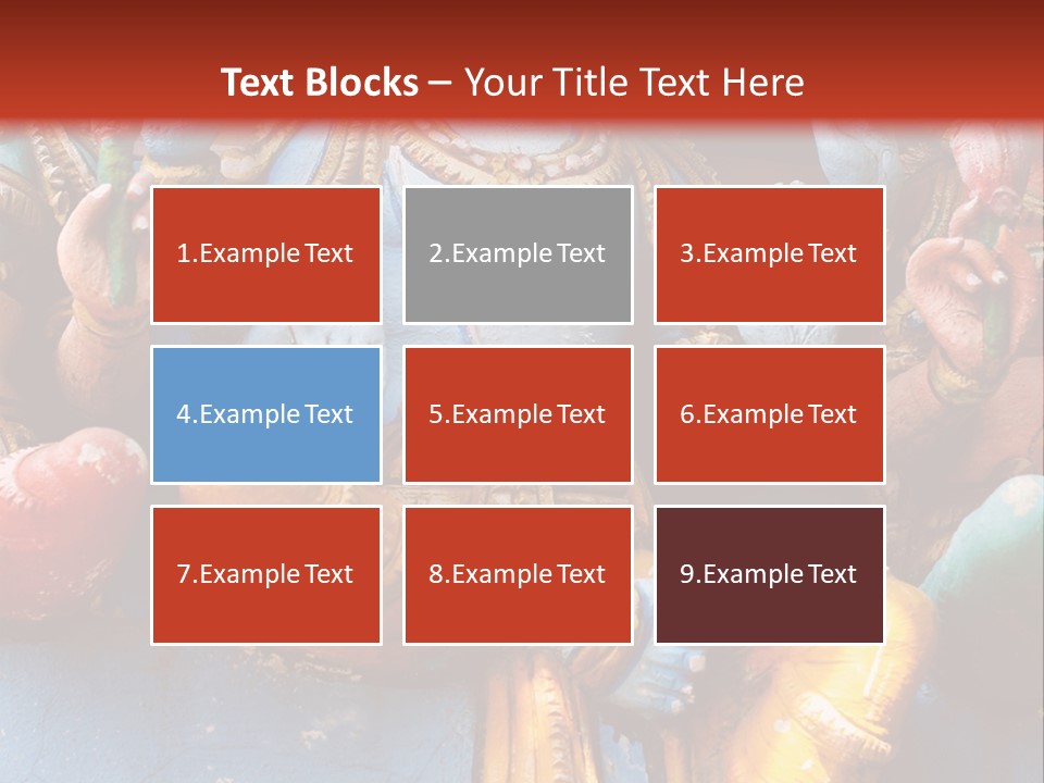 A Statue Of A Hindu God On A Red Background PowerPoint Template