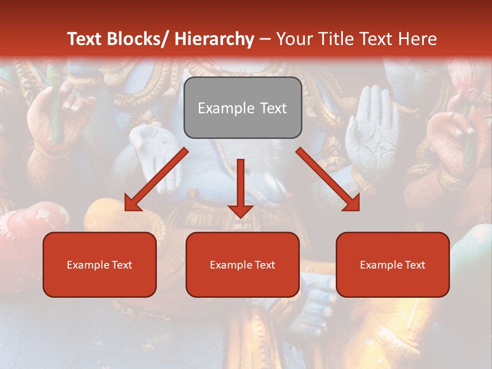 A Statue Of A Hindu God On A Red Background PowerPoint Template