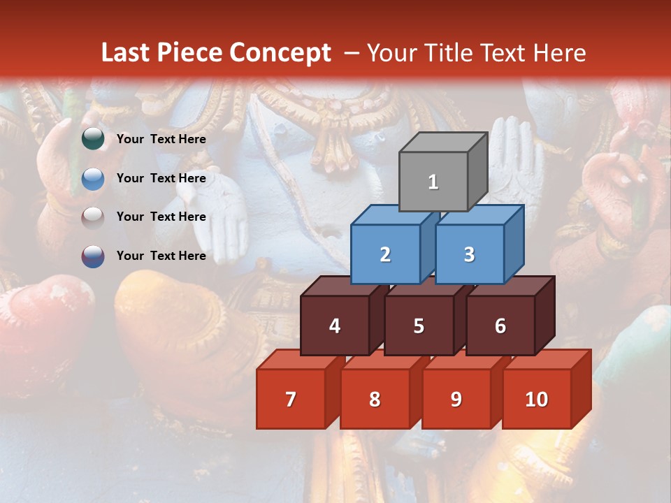 A Statue Of A Hindu God On A Red Background PowerPoint Template